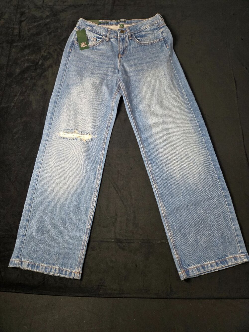 Wild Fable Women's Size 4 Low Rise Baggy Distressed Jeans 31.5" NWT